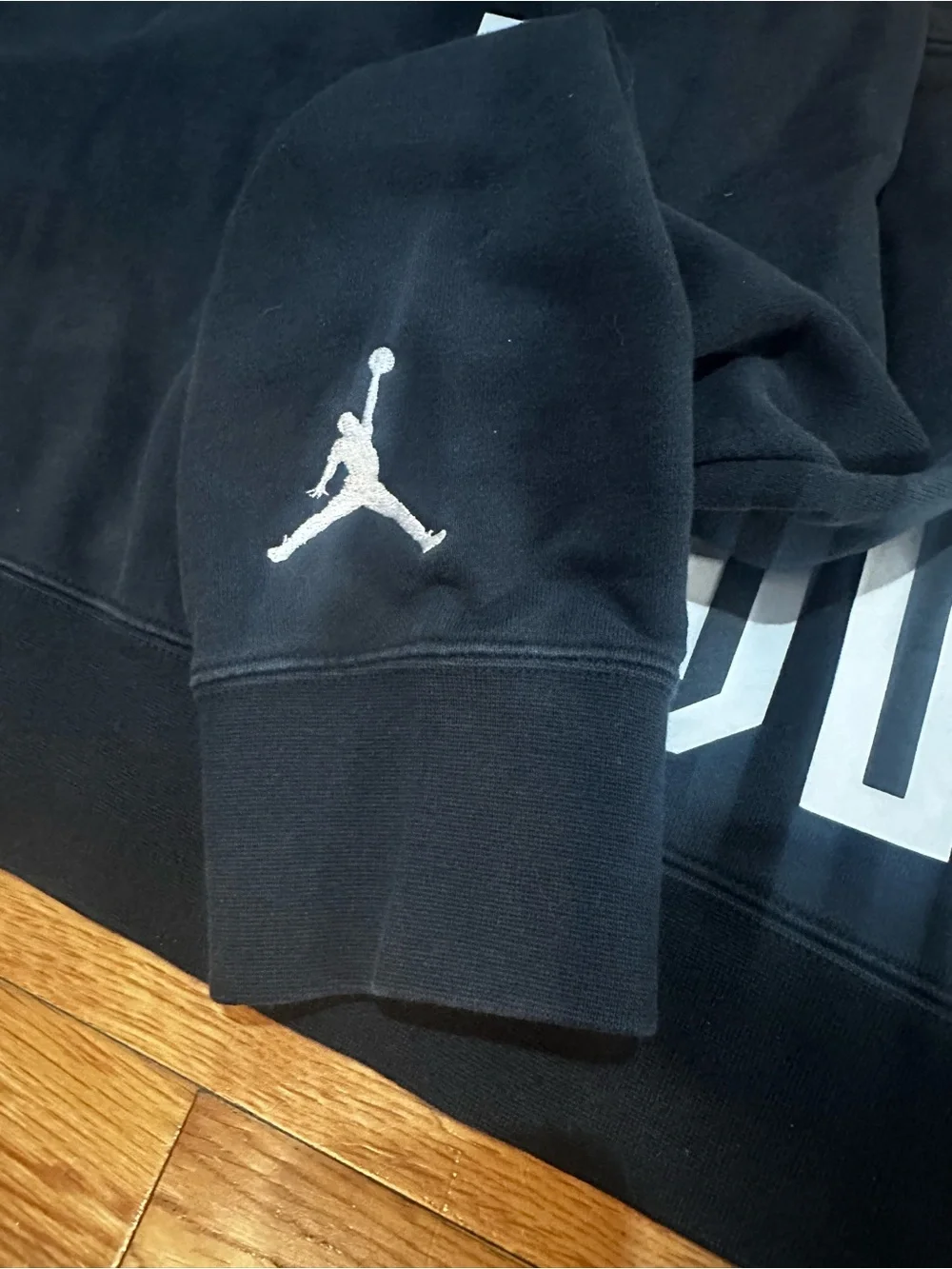 Air Jordan Black Fleece Hoodie Jumpman Pullover Large